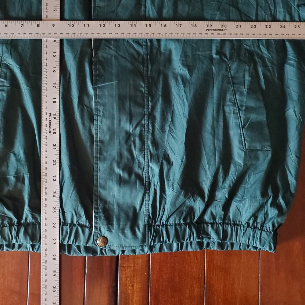 Vintage 90s Four Seasons Teal Windbreaker Fincor Drives and Controls Jacket - Picture 7 of 7